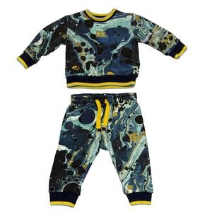 Dolce & Gabbana Baby Boys Girls Marbled Print Sweatshirt Jogger Set 6-9 Months